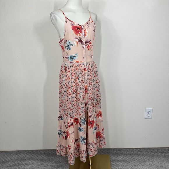 Band of Gypsies Dresses & Skirts - Band Of Gypsies Dress Women Small Pink Floral Midi Sundress Boho Prairie Cottage